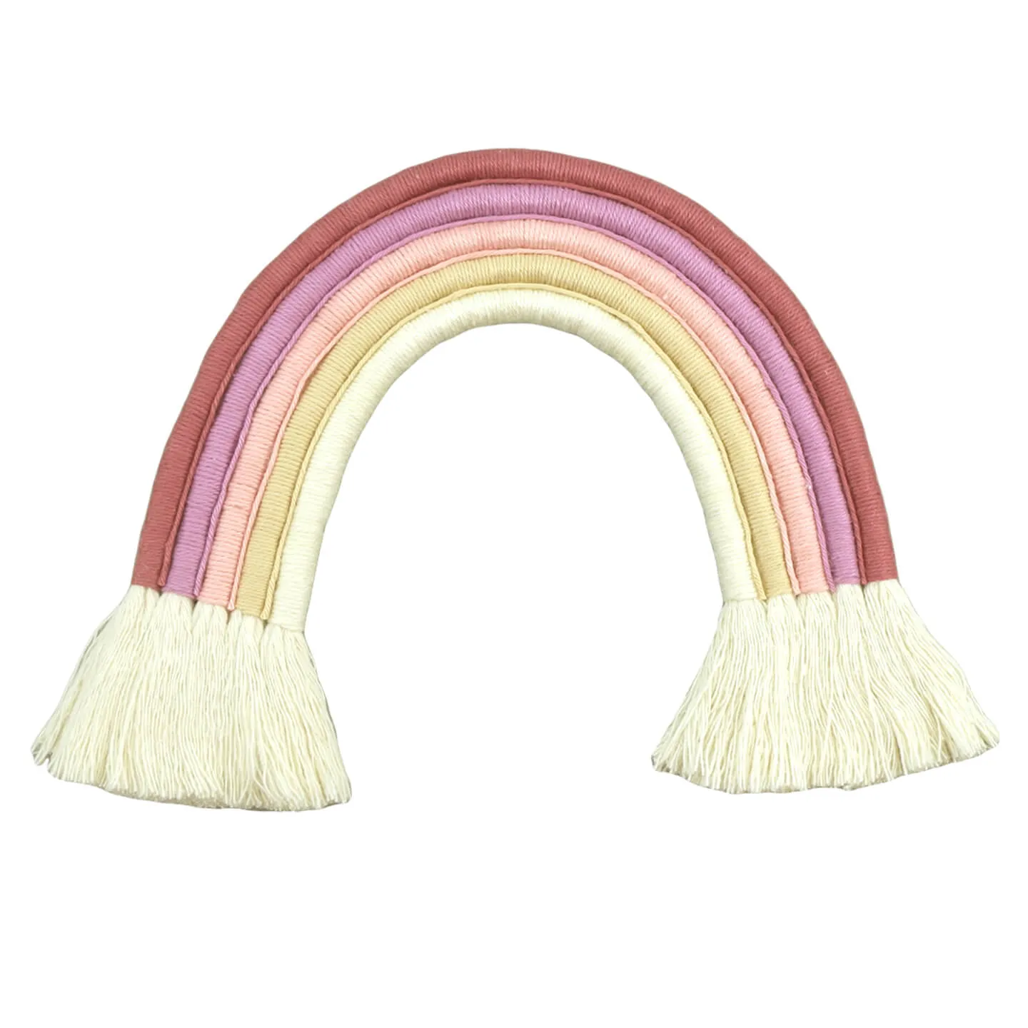 Arco Íris Macramê Rosa