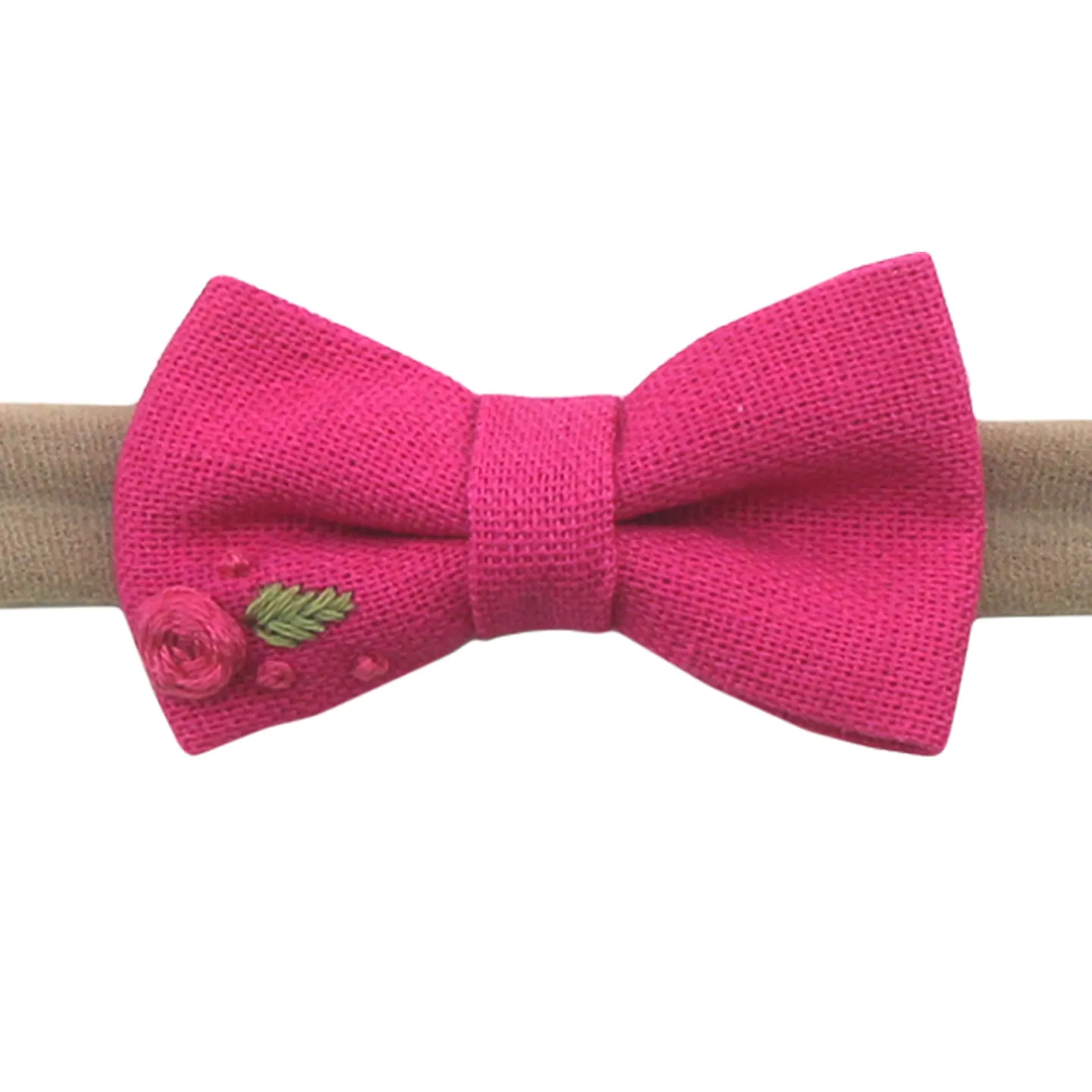 Laço Rosa Pink P Faixa de Meia